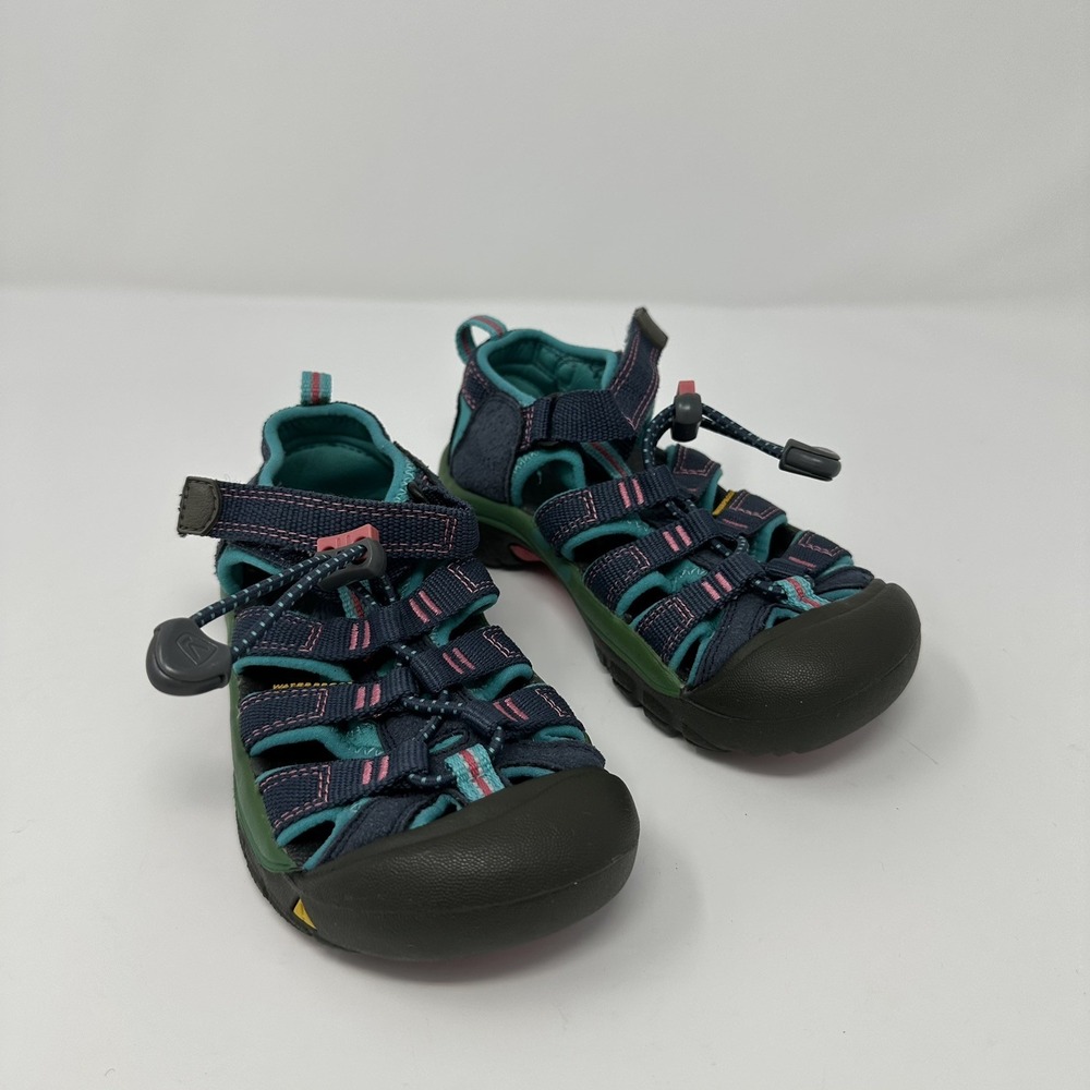 Keen Girls Size 11 Newport H2 Aqua Water Sandals Fisherman Shoes Nylon Blue Pink